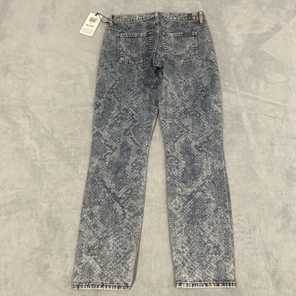 7 For All ManKind Jeans Womens 24 27x27 Austyn Slim Ankle Super Skinny Snake AOP